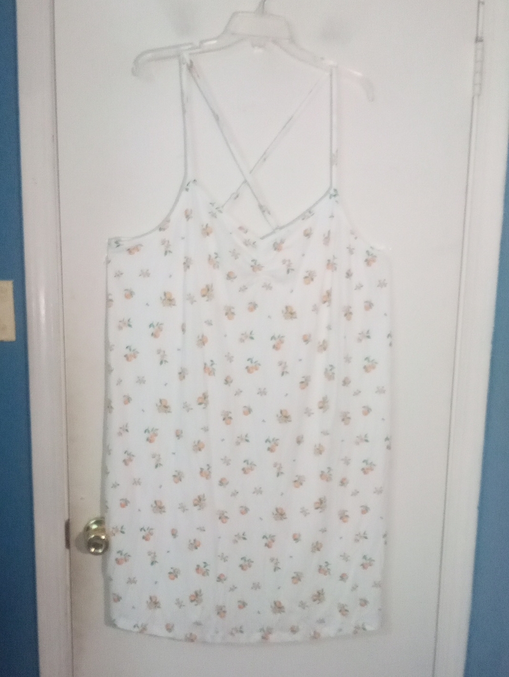 * Sonoma White Nightgown Sleep Dress 2X Plus Size NWT $30 Oranges